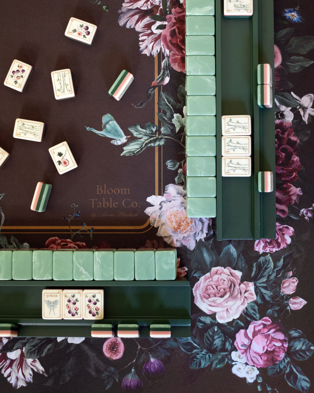 Luna Collection Floral Mat | Walnut