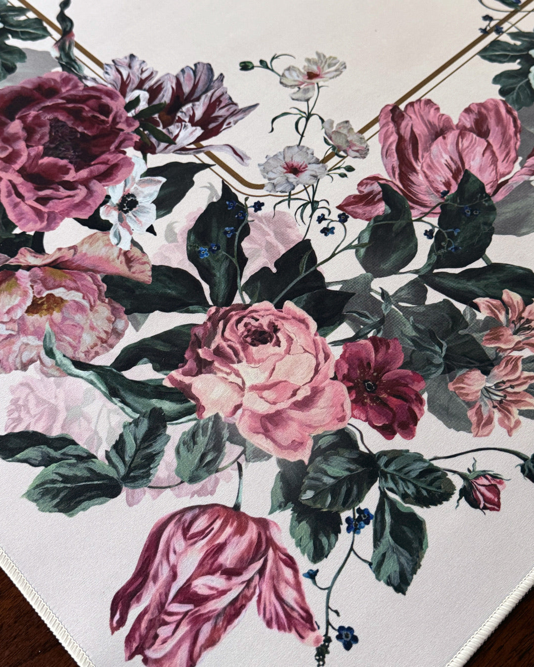 Luna Collection Floral Mat | Ivory