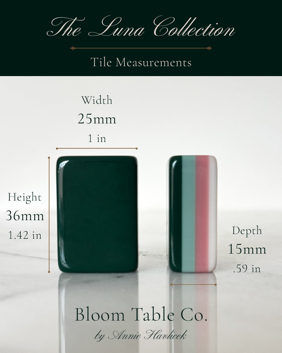 Luna Collection Tile Set | Evergreen