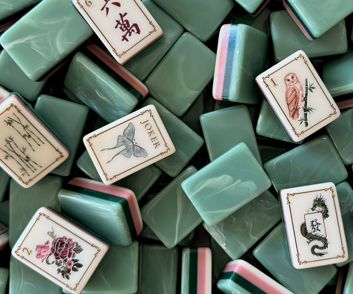 Luna Collection Tile Set | Marbled Celadon