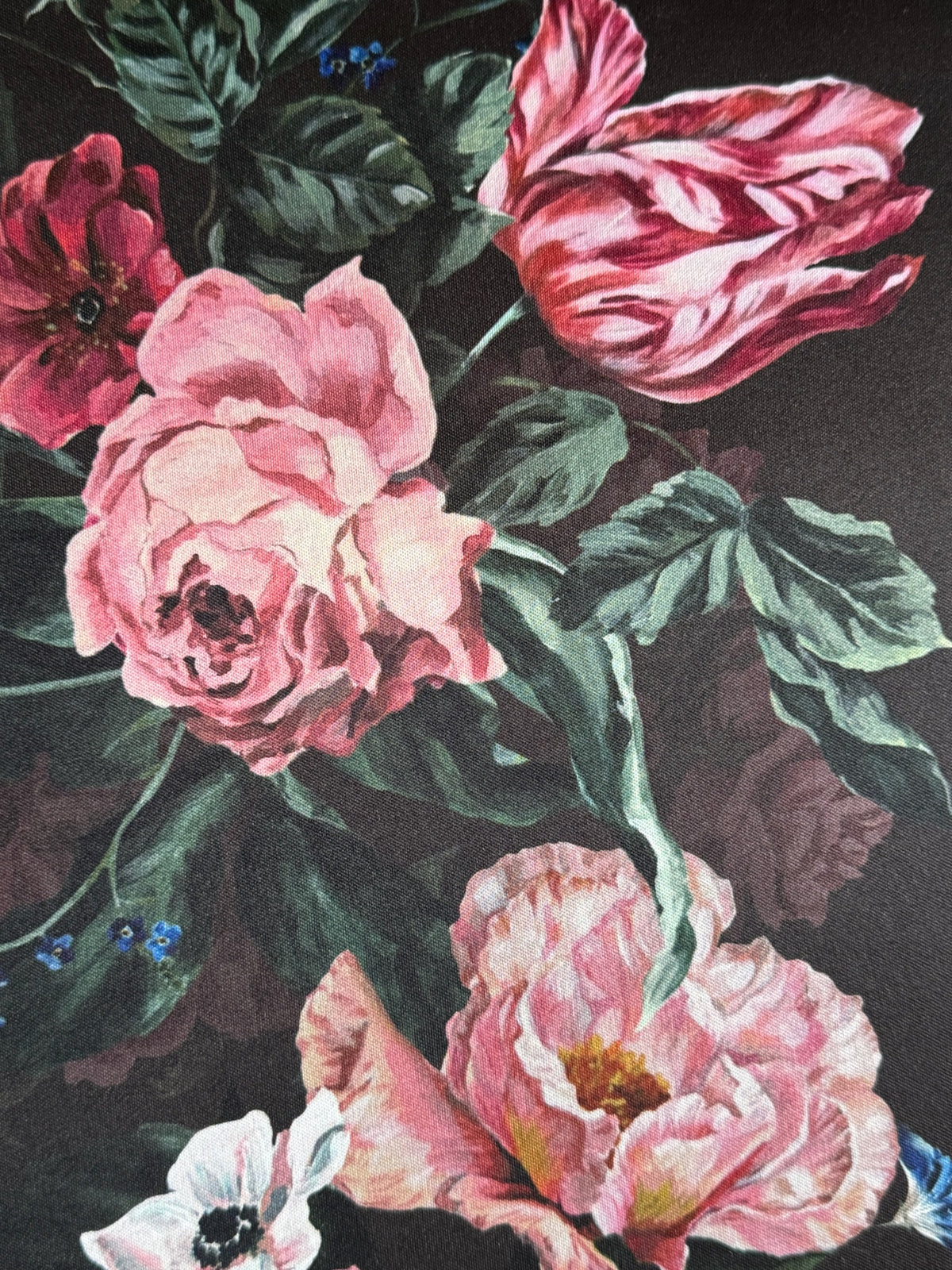 Luna Collection Floral Mat | Walnut